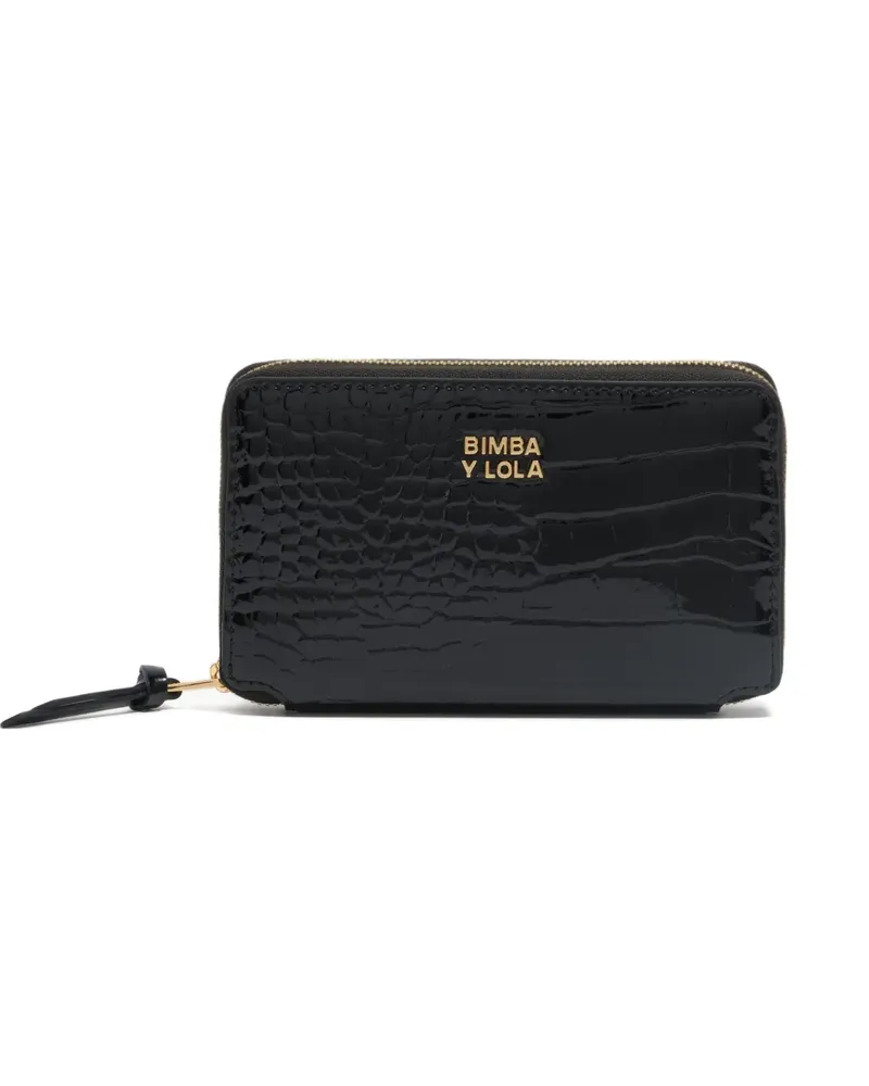 BIMBA Y LOLA crocodile-effect zip-around wallet - Schwarz Schwarz