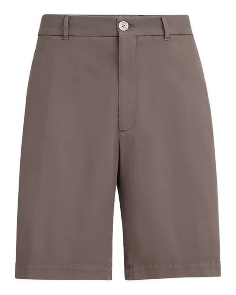 Brunello Cucinelli Stückgefärbte Shorts mit Knöpfen - Braun Braun