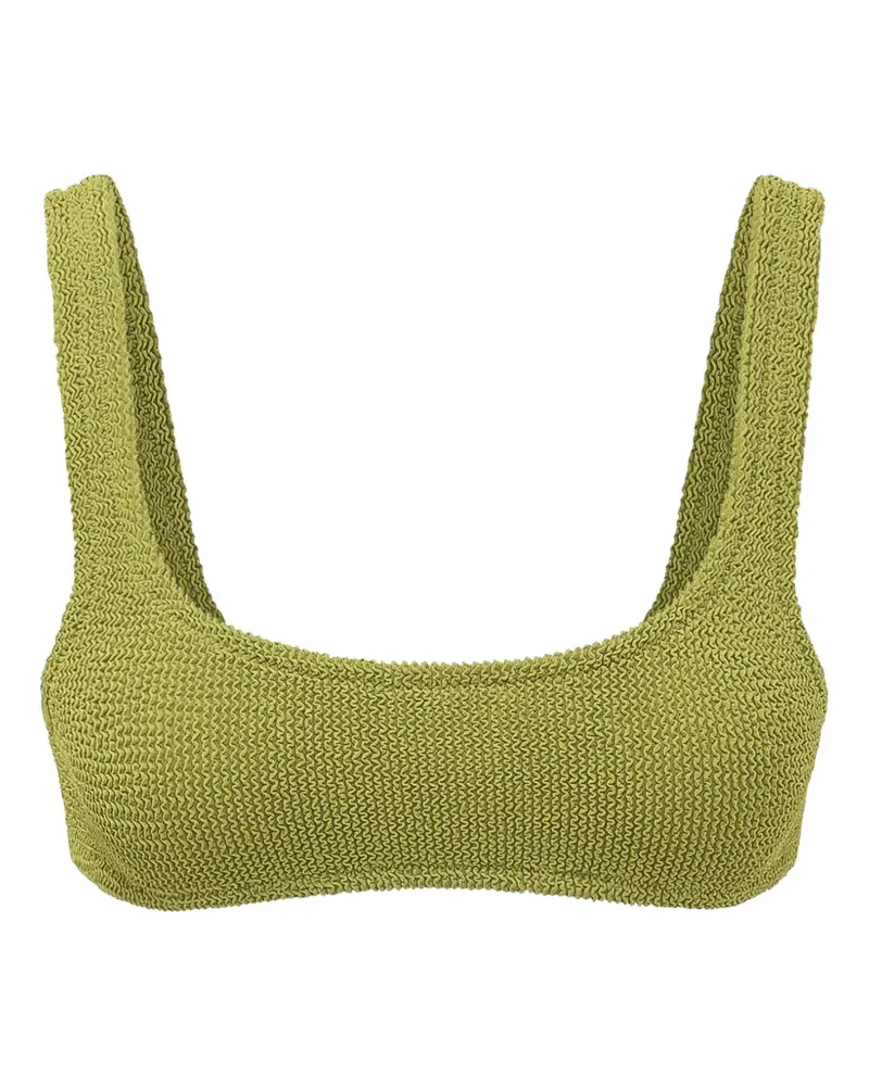 MC2 Saint Barth Naima crinkle-effect bikini top - Grün Grün