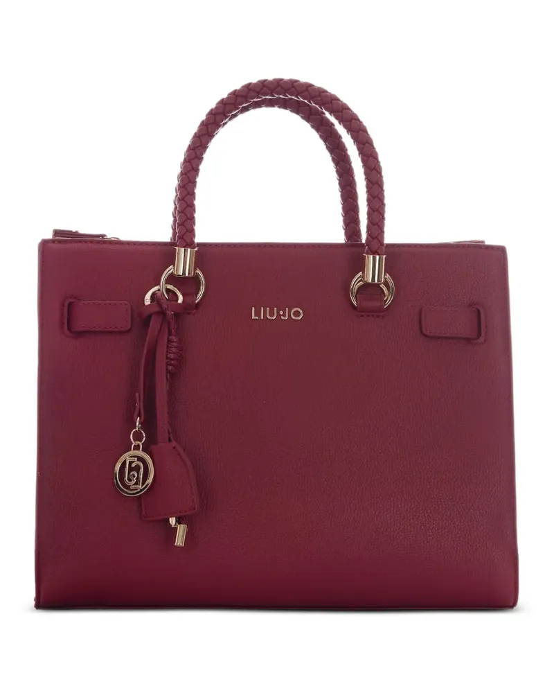 Liu Jo braided-handle logo-plaque shoulder bag - Rot Rot