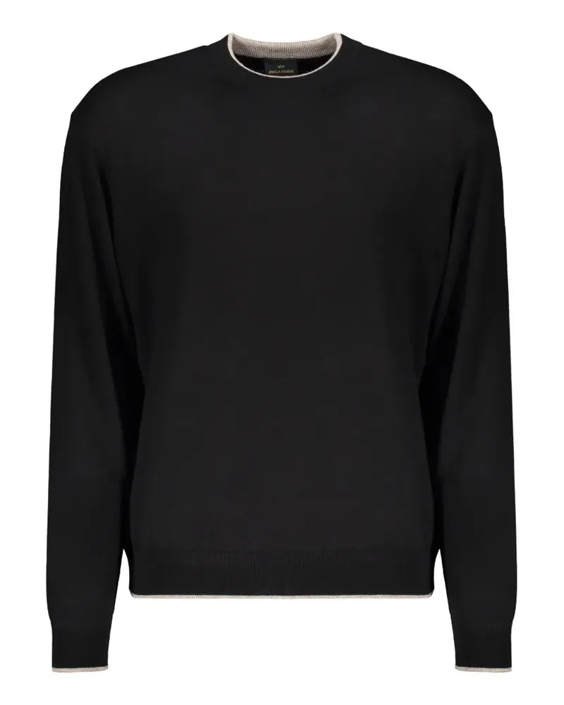 Paul & Shark round-neck long-sleeved sweater - Schwarz Schwarz