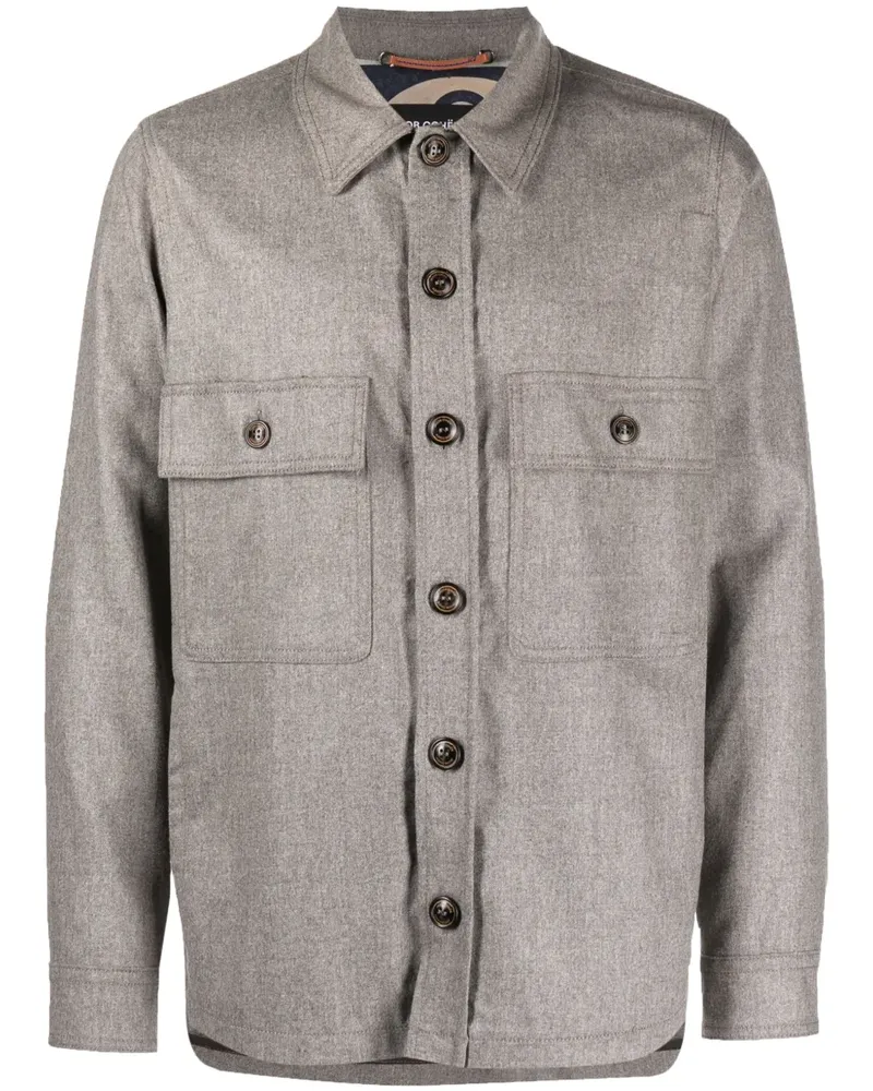 Jacob Cohën Langärmelige Hemdjacke - Grau Grau