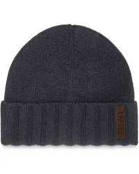 Ermenegildo Zegna Oasi Beanie aus Kaschmir Blau