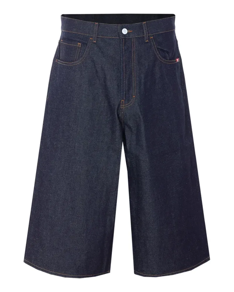 Amish flared denim shorts - Blau Blau