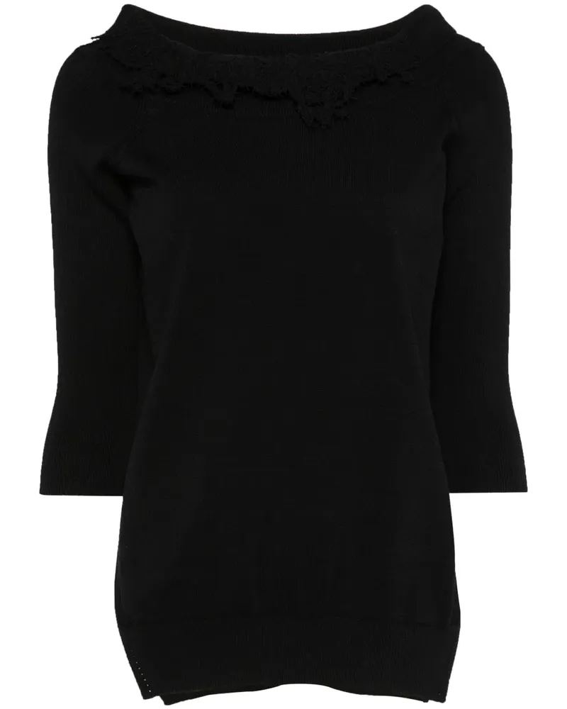 Ermanno Scervino Bestickter Pullover - Schwarz Schwarz