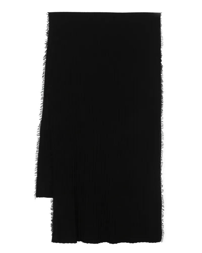 Faliero Sarti Gerippter Strickschal - Schwarz Schwarz