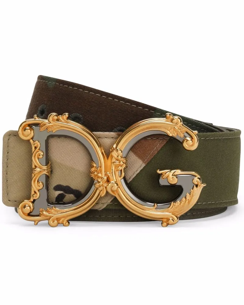 Dolce & Gabbana Gürtel mit Camouflage-Print - Grün Grün
