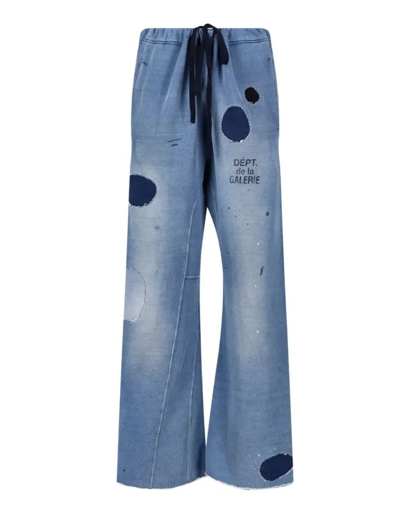 GALLERY DEPT. logo-print patched track pants - Blau Blau