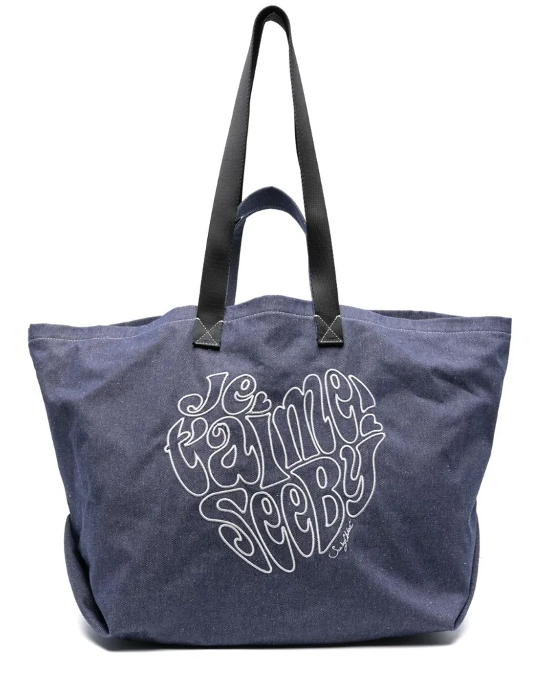 See by Chloé Große Je T'aime Handtasche - Blau Blau