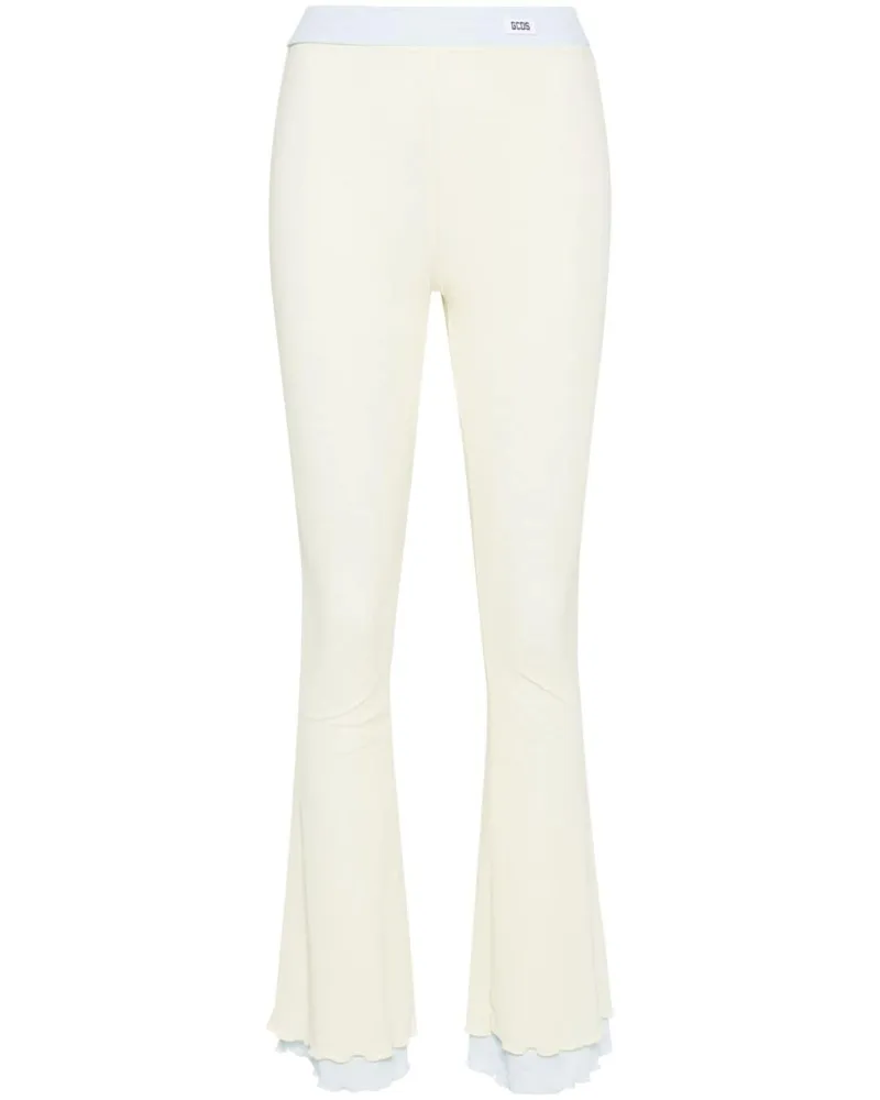 GCDS Ausgestellte Hose im Layering-Look - Gelb Gelb