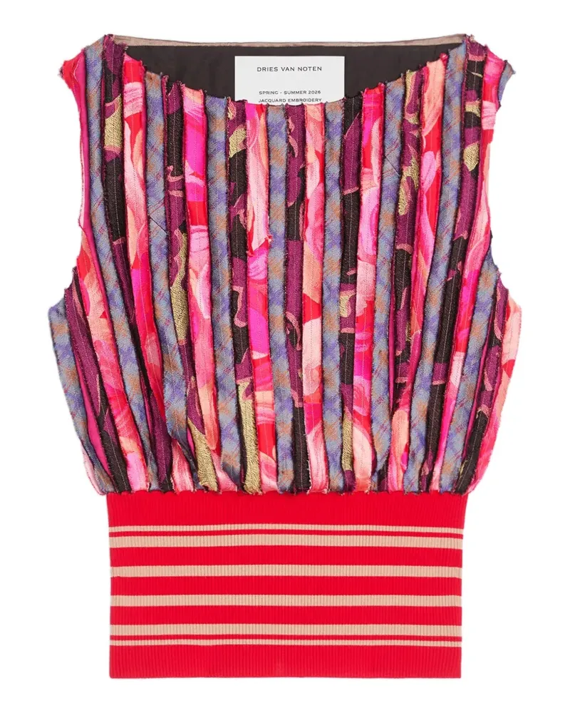Dries van Noten Gestreiftes Oberteil - Rosa Rosa