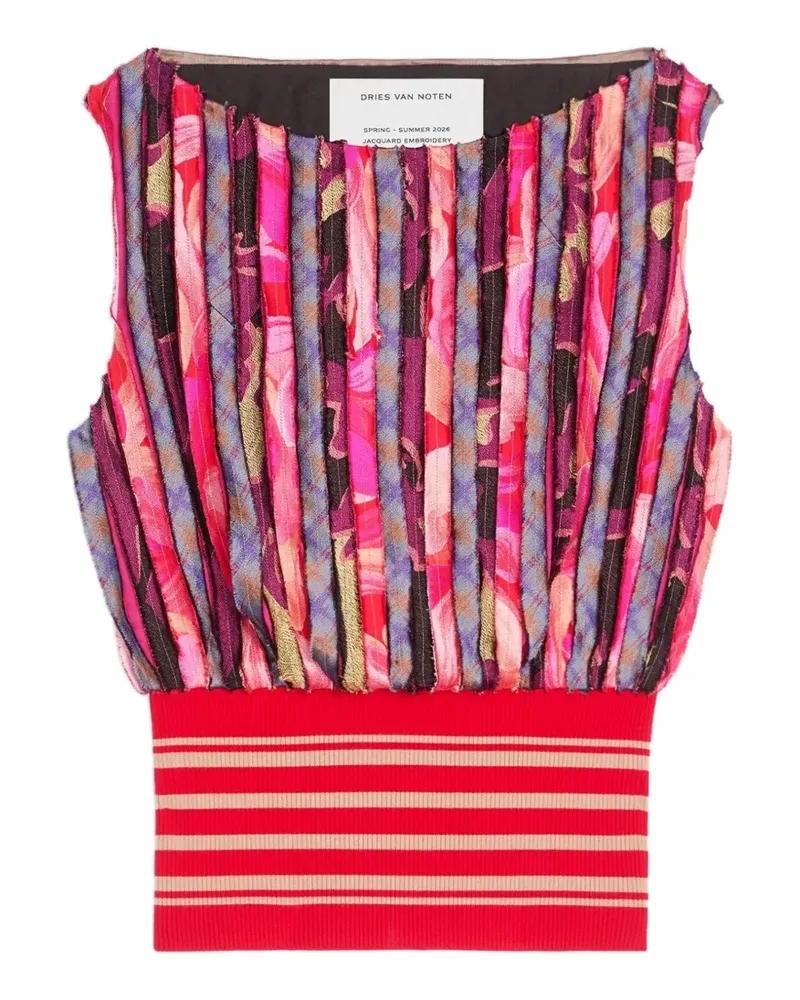 Dries van Noten Gestreiftes Oberteil - Rosa Rosa