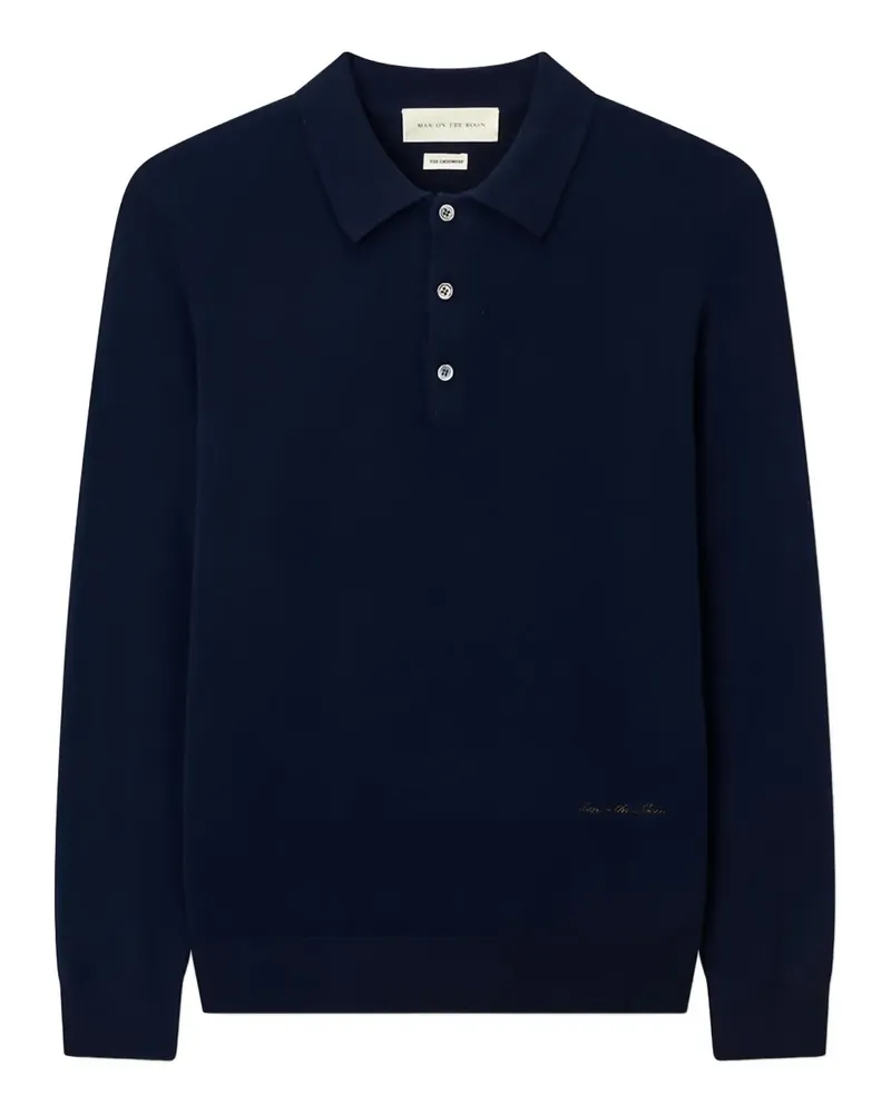 ManOnTheBoon Poloshirt aus Kaschmir - Blau Blau