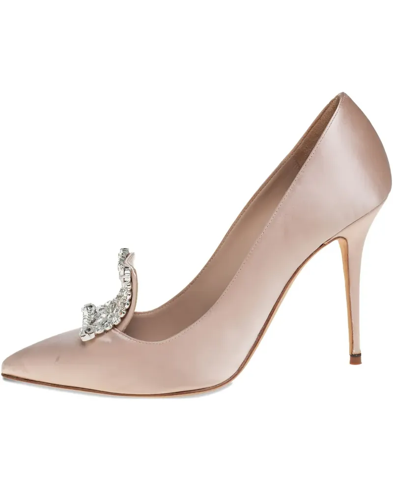Manolo Blahnik Pumps mit Kristallen 110mm - Rosa Rosa