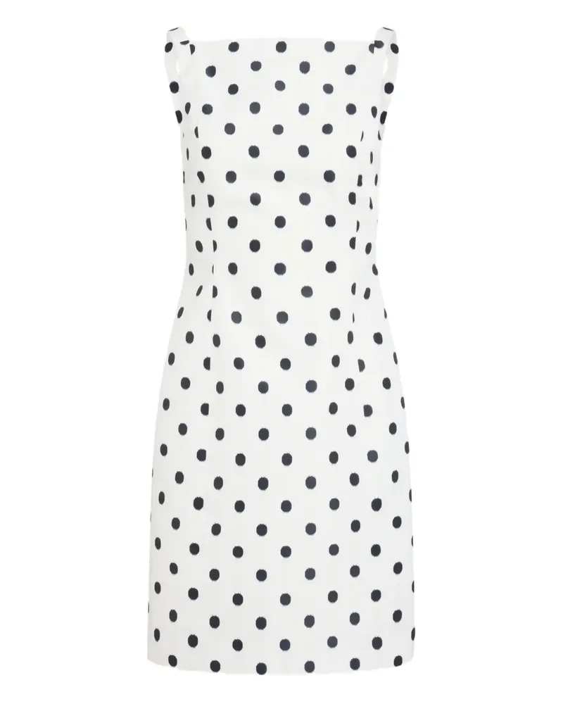 Patou Bleistift-Midikleid mit Polka Dots - Weiß Weiß