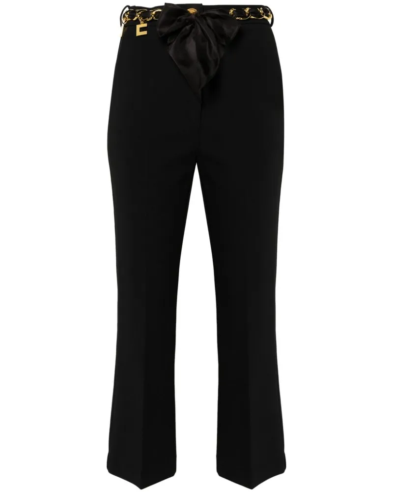 Elisabetta Franchi Bootcut-Hose Schwarz