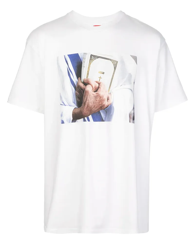Supreme Being T-Shirt mit Bibel-Print - Weiß Weiß