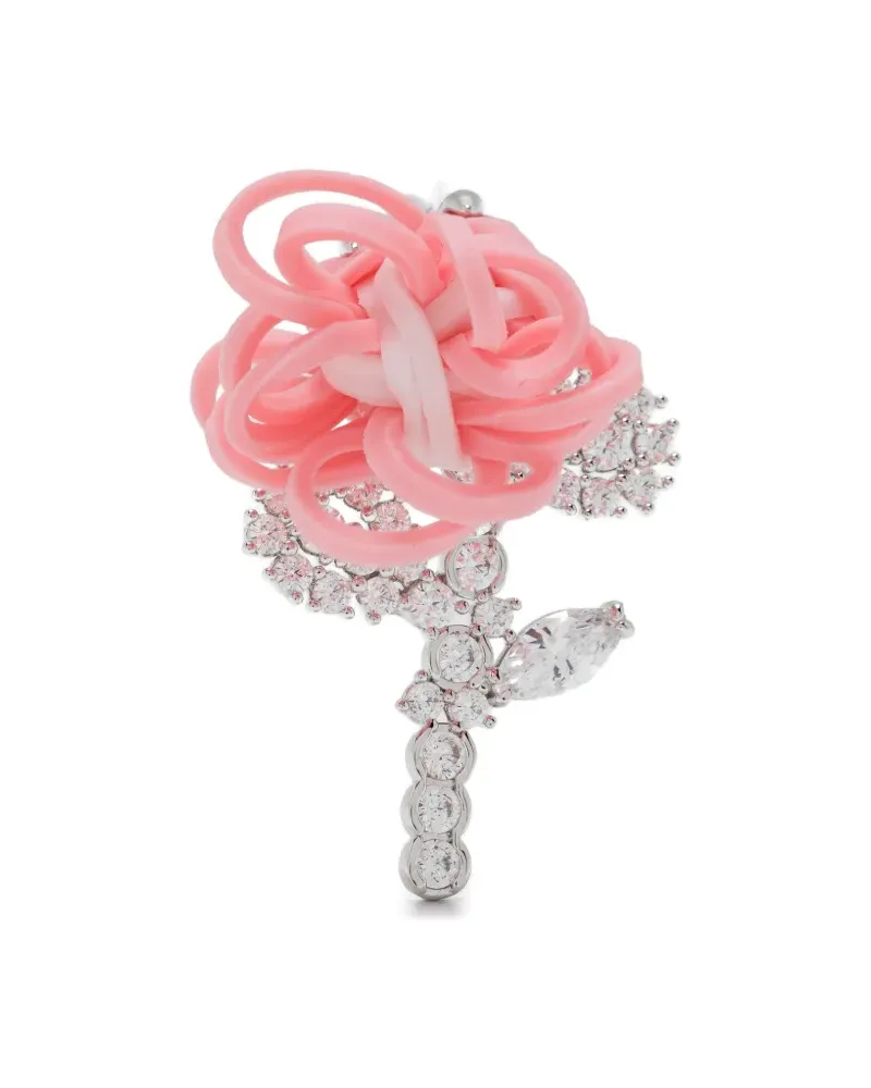 SHUSHU/TONG Blumen-Ohrring mit Gummiband - Silber Silber