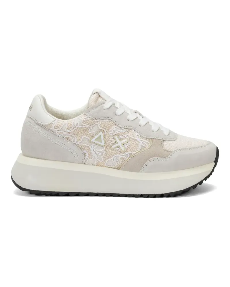 Sun68 Big Ally Flower lace-appliqué sneakers - Nude Nude