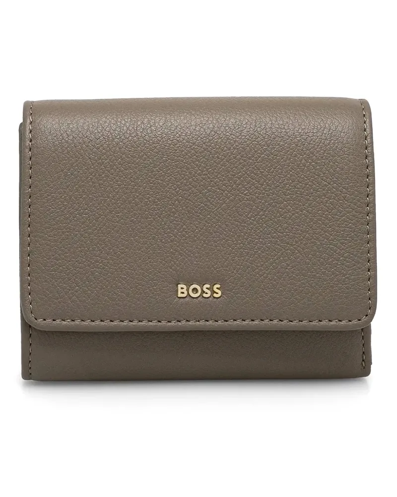 HUGO BOSS Portemonnaie mit Logo-Schild - Grau Grau