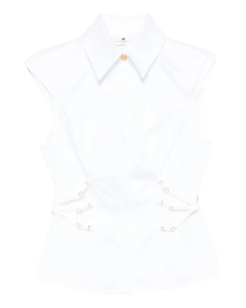 Elisabetta Franchi Ärmelloses Hemd - Weiß Weiß