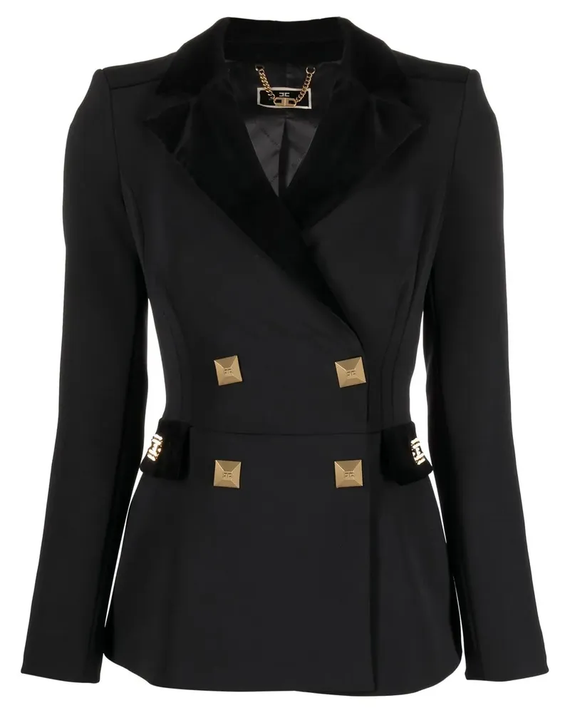 Elisabetta Franchi Blazer mit Nieten - Schwarz Schwarz