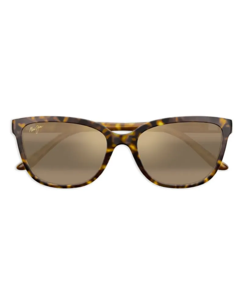 Maui Jim Cat-Eye-Sonnenbrille in Schildpattoptik - Braun Braun