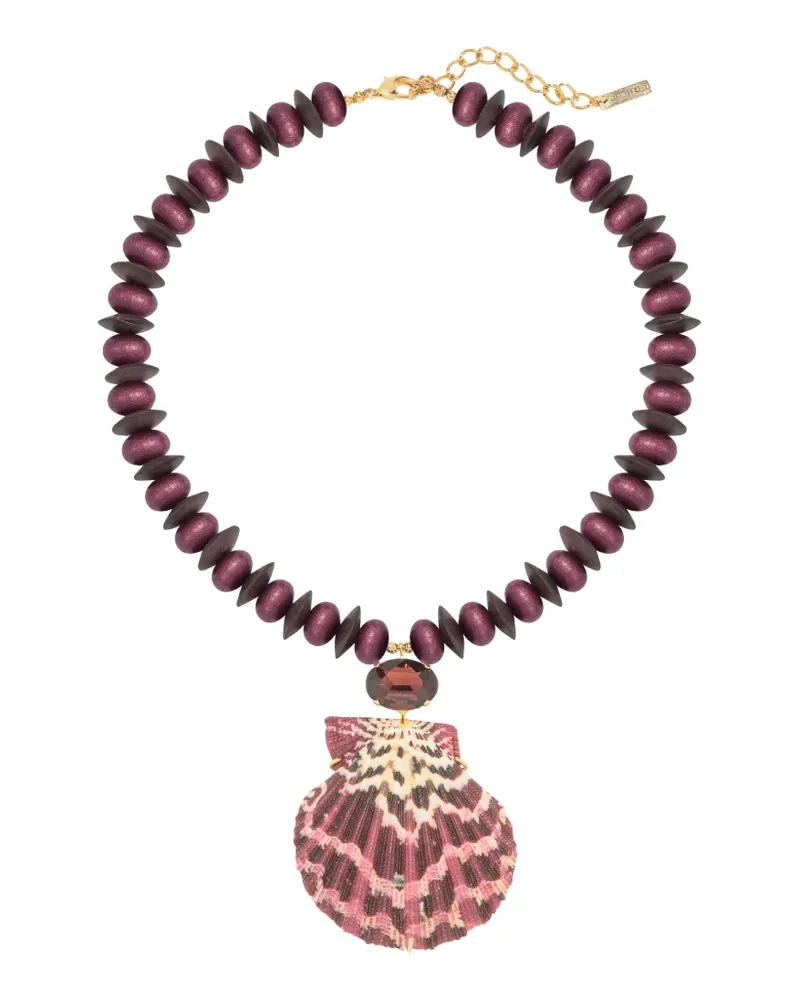 Jennifer Behr Miranda shell-pendant necklace - Gold Gold