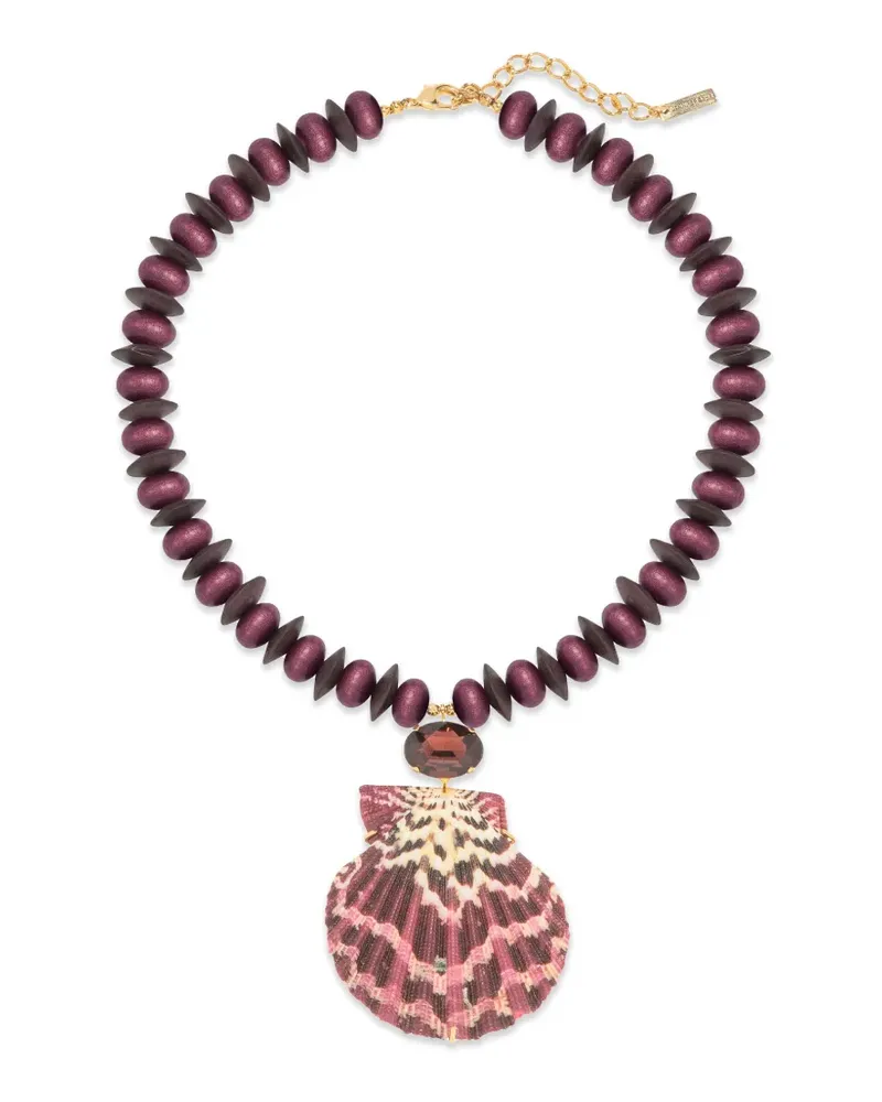 Jennifer Behr Miranda shell-pendant necklace - Gold Gold