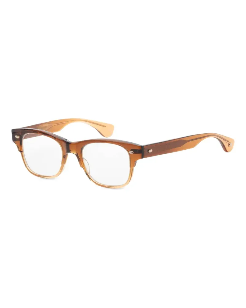 Garrett Leight Rodriguez Brille mit eckigem Gestell - Braun Braun