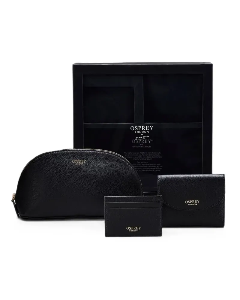 Osprey leather wallet set - Schwarz Schwarz