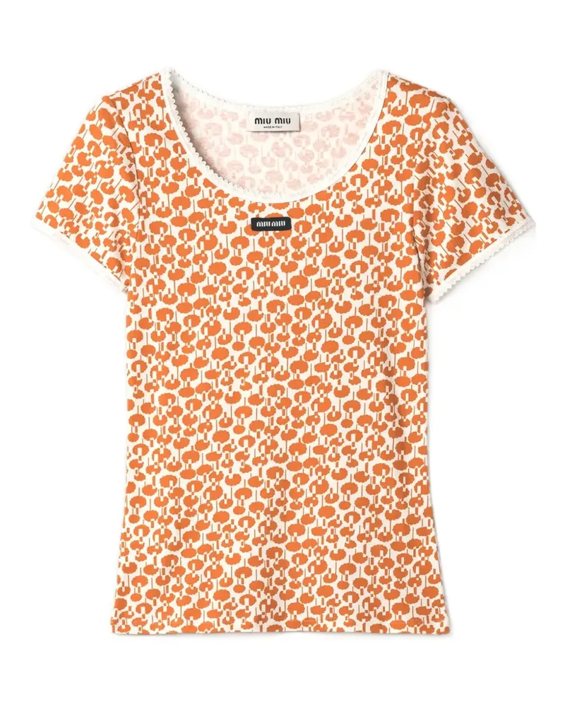 Miu Miu cotton T-shirt - Nude Nude