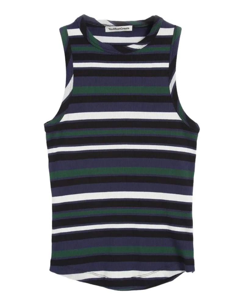 YMC Rainshine striped ribbed vest - Schwarz Schwarz