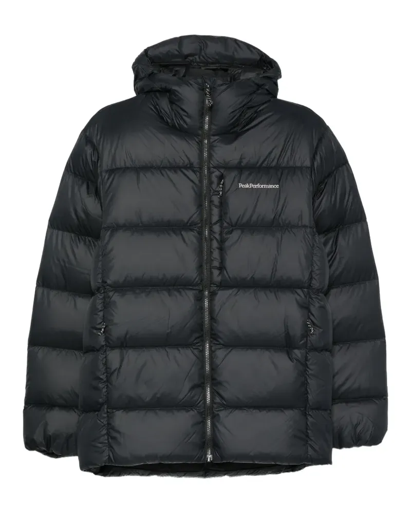 Peak Performance Gesteppte Kapuzenjacke - Schwarz Schwarz