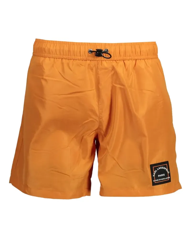 Karl Lagerfeld Badeshorts mit Kordelzug - Orange Orange
