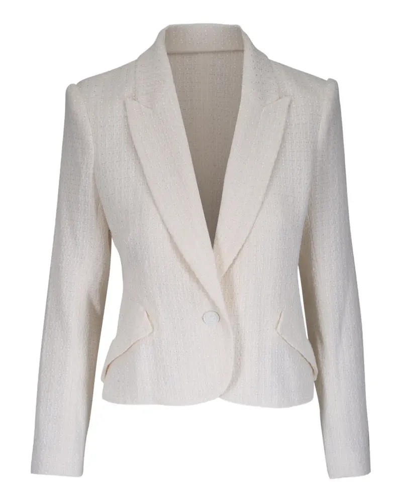 L'Agence Jennah single-breasted cotton blazer - Nude Nude