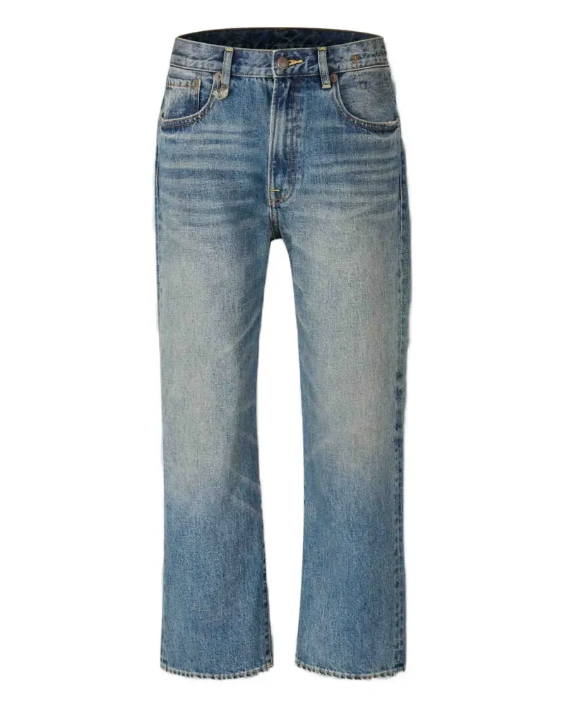 R13 embroidered-pocket jeans - Blau Blau