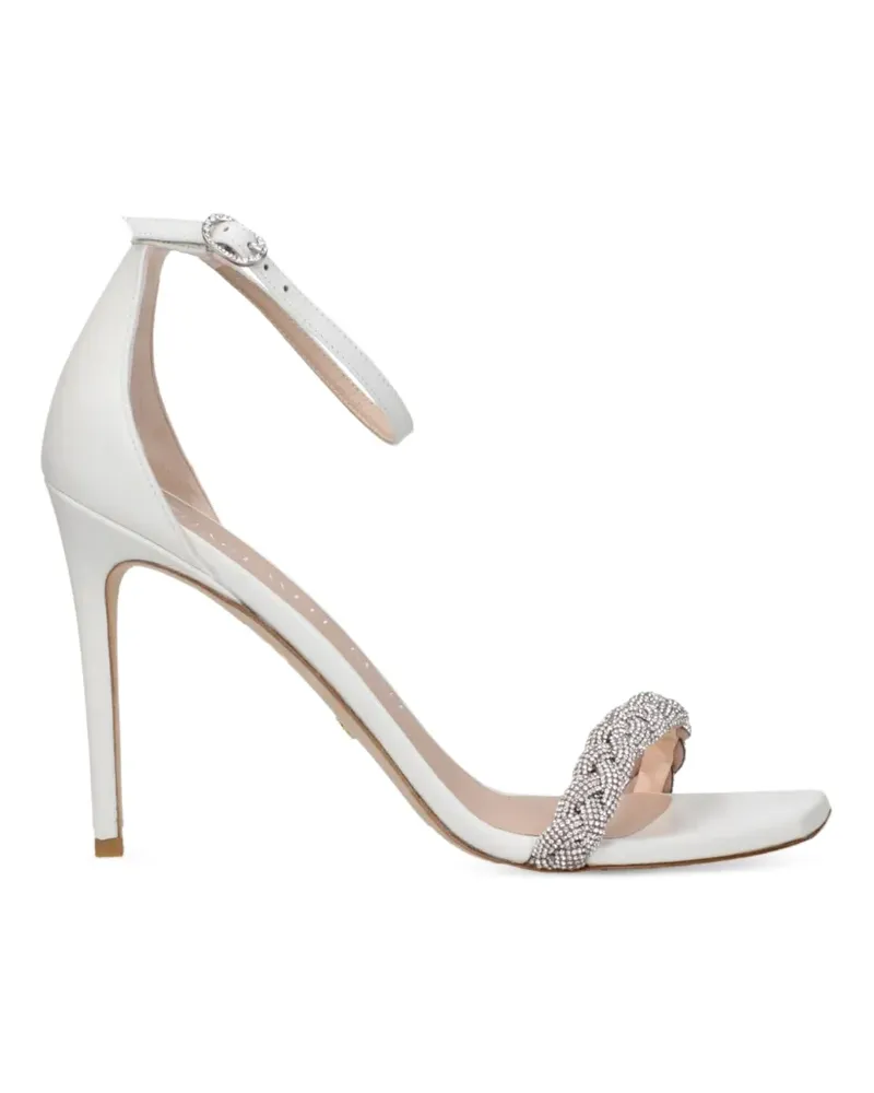 Stuart Weitzman Nudist Curve crystal-embellished sandals - Weiß Weiß