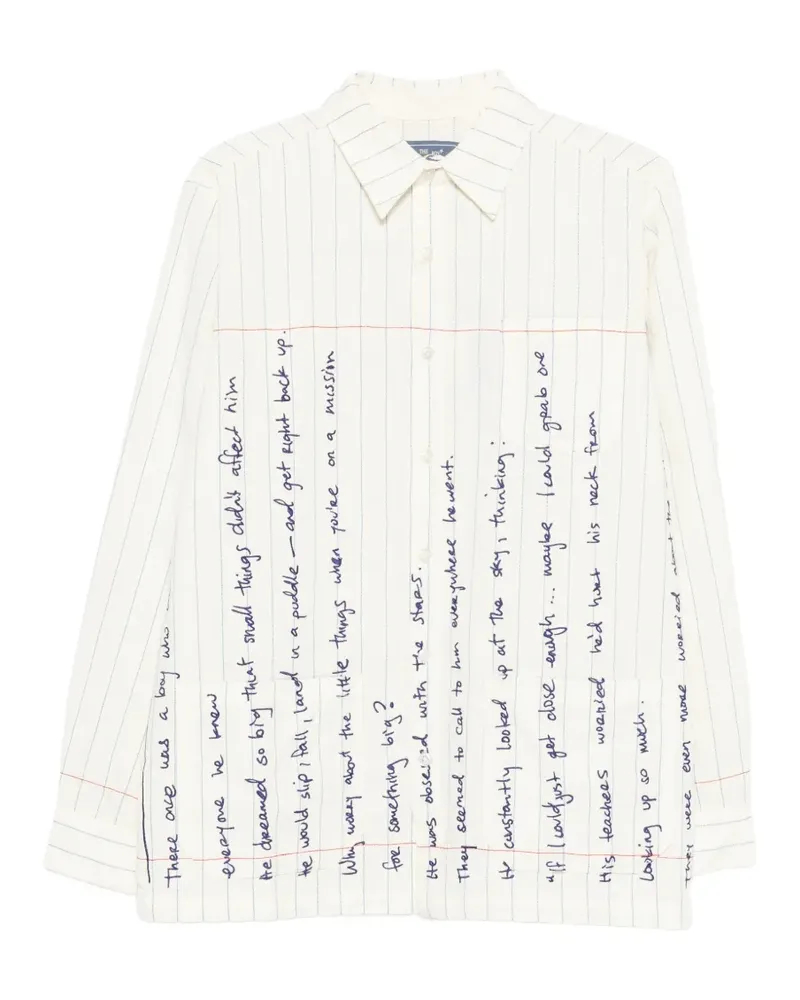 KidSuper stripes text shirt - Nude Nude