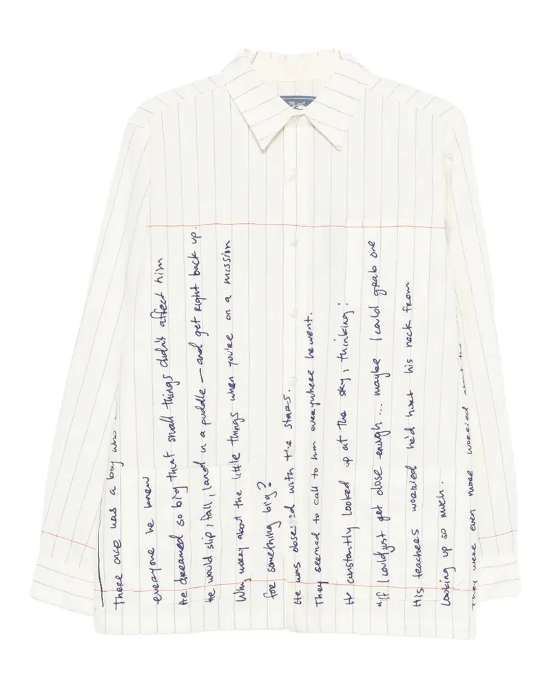 KidSuper stripes text shirt - Nude Nude