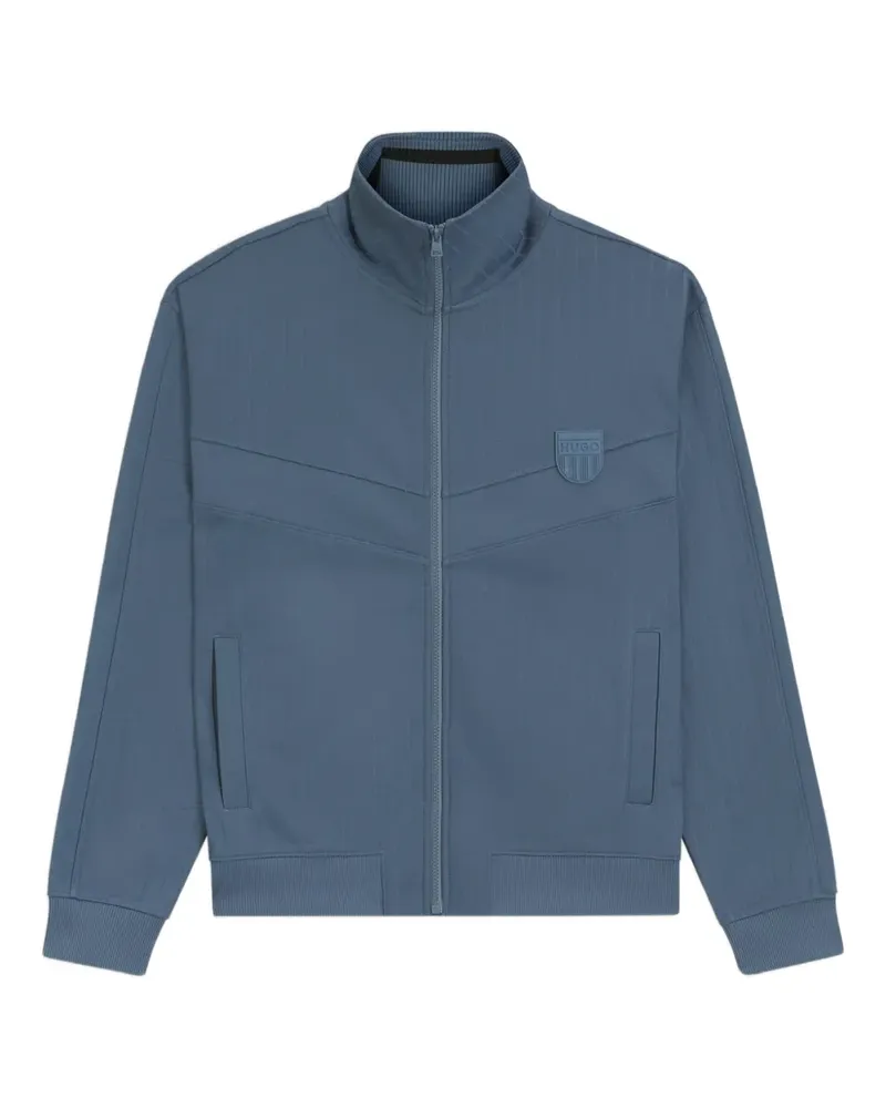 HUGO BOSS zip textured sweatshirt - Blau Blau