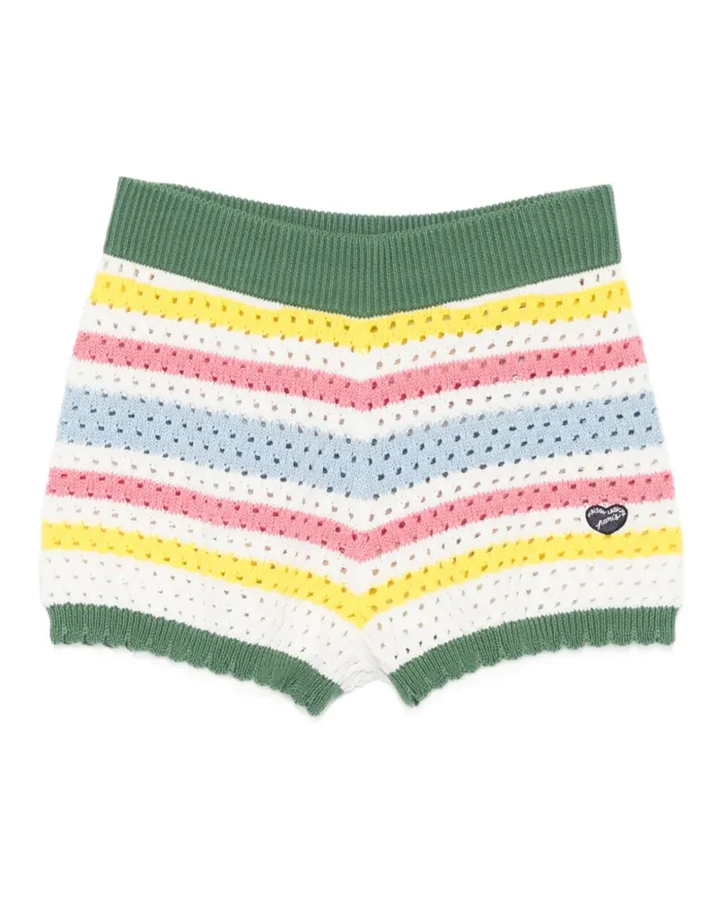Maison Labiche Gestreifte Shorts - Weiß Weiß