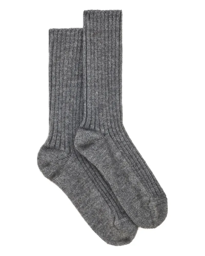 Etro Gerippte Socken - Grau Grau