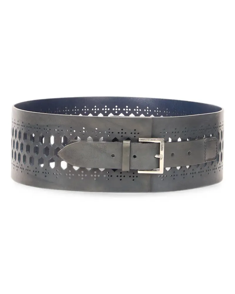 Alberta Ferretti geometric cut-out belt - Grau Grau