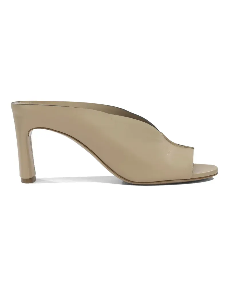 Roberto del Carlo 11725 open-toe leather heeled sandals - Nude Nude