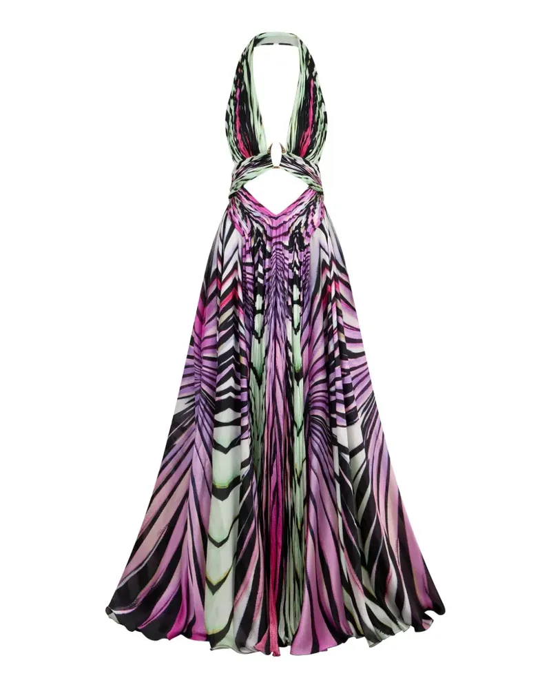 Roberto Cavalli Ray Of Paradise printed maxi dress - Violett Violett