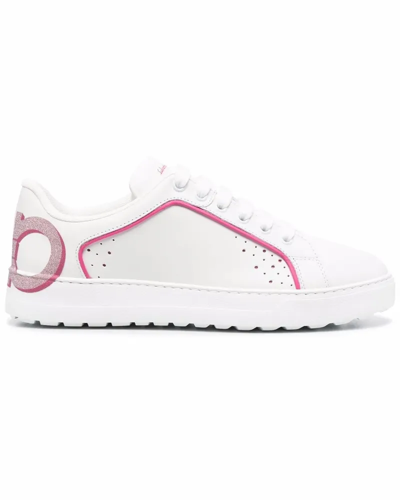 Ferragamo Manhattan Gancini Sneakers - Weiß Weiß