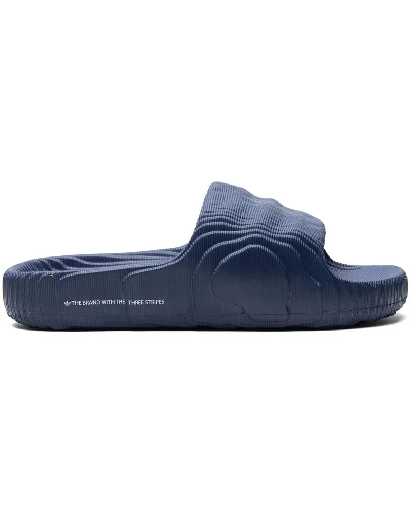 adidas Adilette 22 Dark Blue Pantoletten - Blau Blau