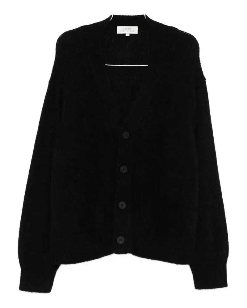 Studio Nicholson buttoned cardigan - Schwarz Schwarz