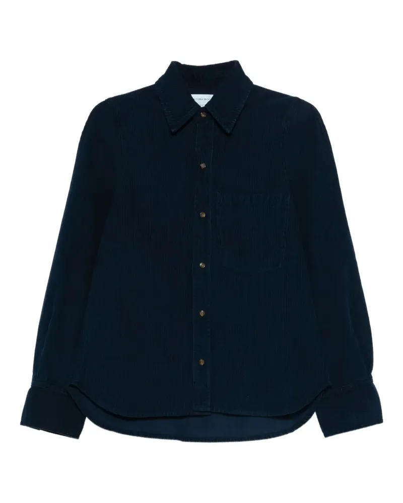 Victoria Beckham Geknöpftes Pocket Top - Blau Blau